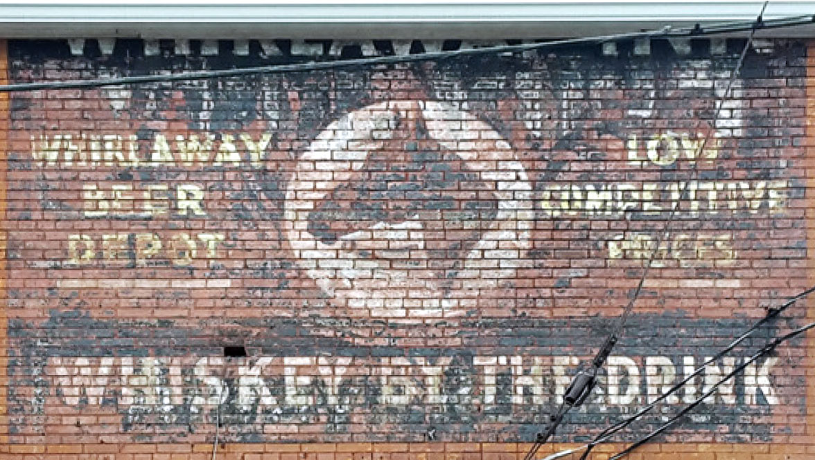 Whirlaway Inn ghost sign, Louisville