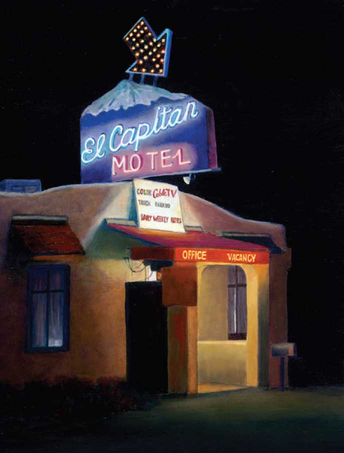 El Capitan Motel, Roswell, NM, painted by Jeffrey L. Neumann