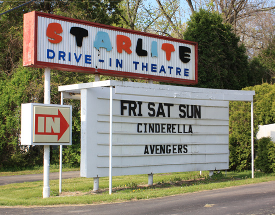 Starlite Drive-In Theatre sign, Bloomington, Indiana