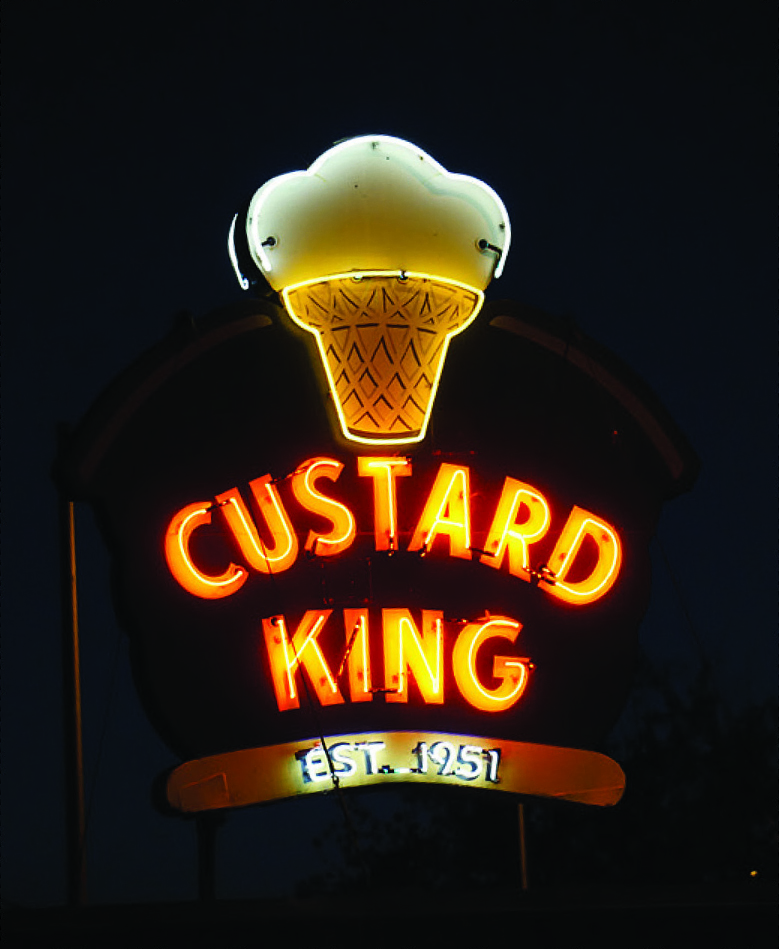 Custard King neon sign, Astoria, Oregon