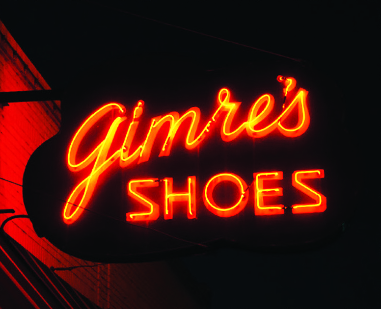 Gimre’s Shoes neon sign, Astoria, Oregon