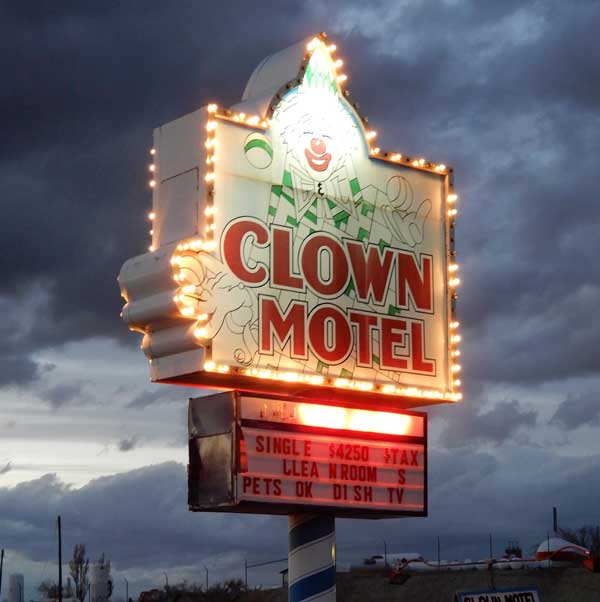 Clown Motel sign, Tonopah, Nevada
