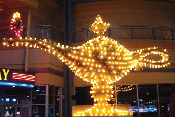 Aladdin’s Lamp, Fremont Street Experience, Las Vegas, Nevada