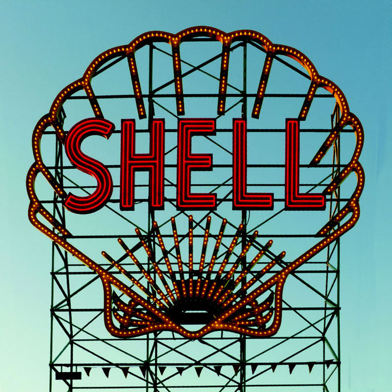 Animated Shell Oil sign, Cambridge, Mass.