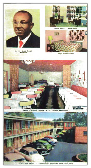 Promotional material for Gaston Motel, Birmingham, Alabama