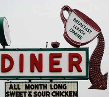 Four Season’s Diner sign, Bryan, Ohio