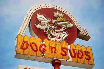 Dog n Suds Drive-In sign, Montague, Michigan