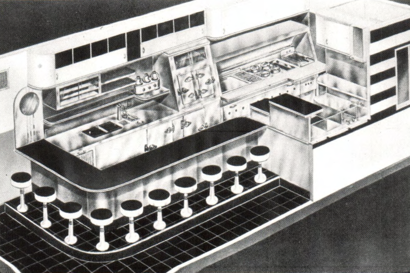 Valentine Diner catalog view, 1940s