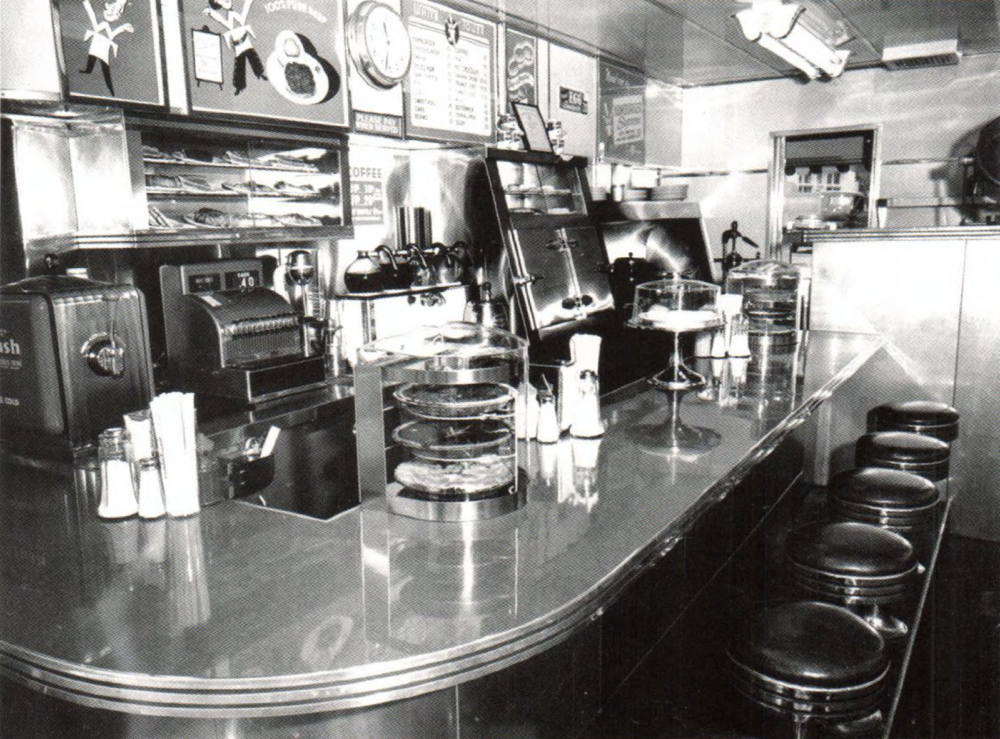 Valentine Diner White Tower interior circa 1950