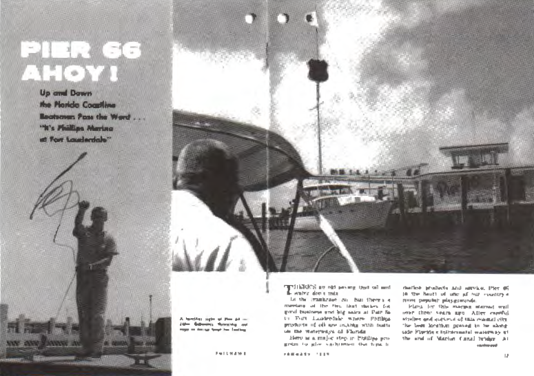 Pier 66 Marina, the first use of Phillips’ swept-wing design in 1956