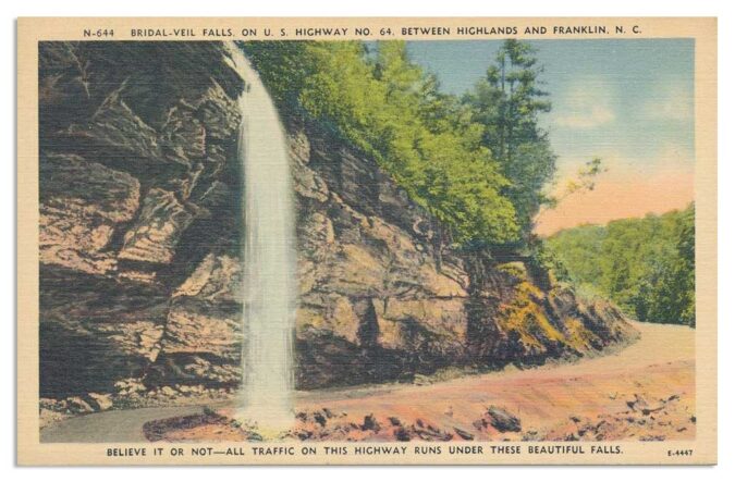 Bridal-Veil-Postcard-Before Brial Veil Falls