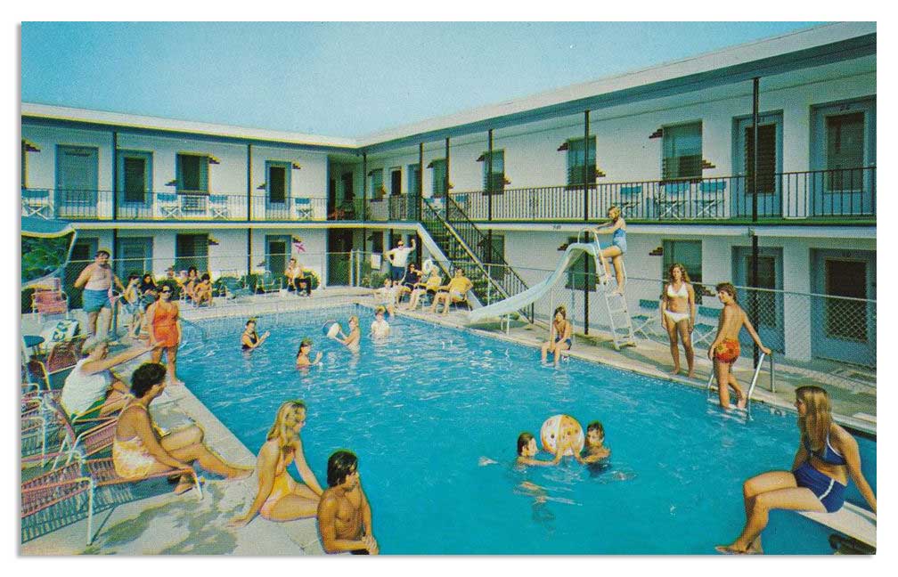 DR. PATRICK’S POSTCARD ROADSIDE: “Motel Postcard Pool Pose” in Wildwood ...