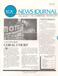 SCA News Journal | Fall 1987