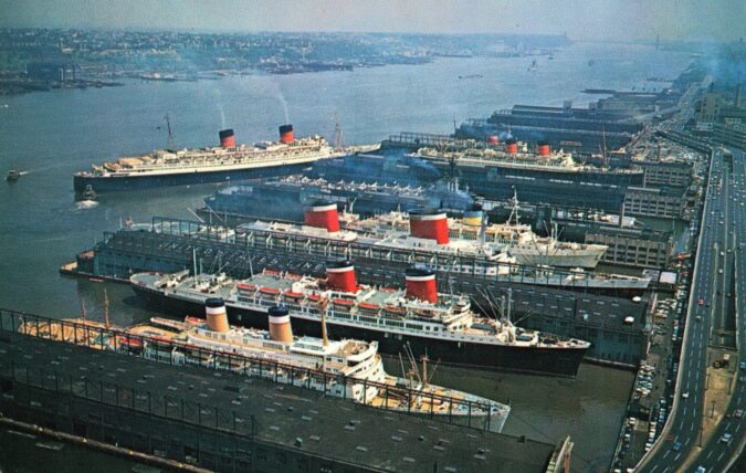 Transatlantic Steamship Terminal postcard
