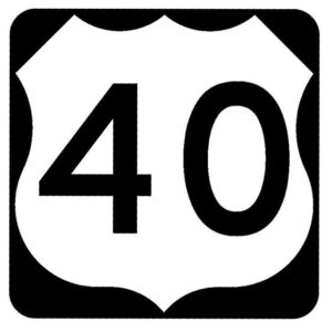 Route 40 Highway Sign