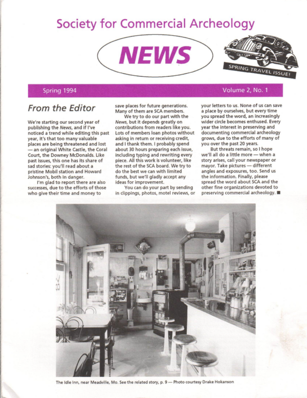 SCA News Spring 1994 Cover