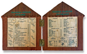 Green Gables menu, 1940