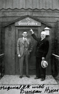 Dan Gosnell Sr. and Duncan Hines at original Green Gables, 1940
