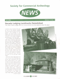 SCA News Fall 2003 Cover