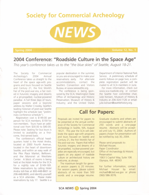 SCA News Spring 2004