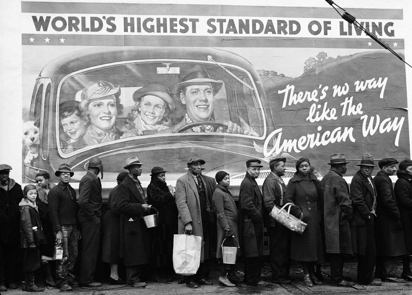 “There’s no way like the American Way” billboard - Photo credit: Margaret Bourke-White