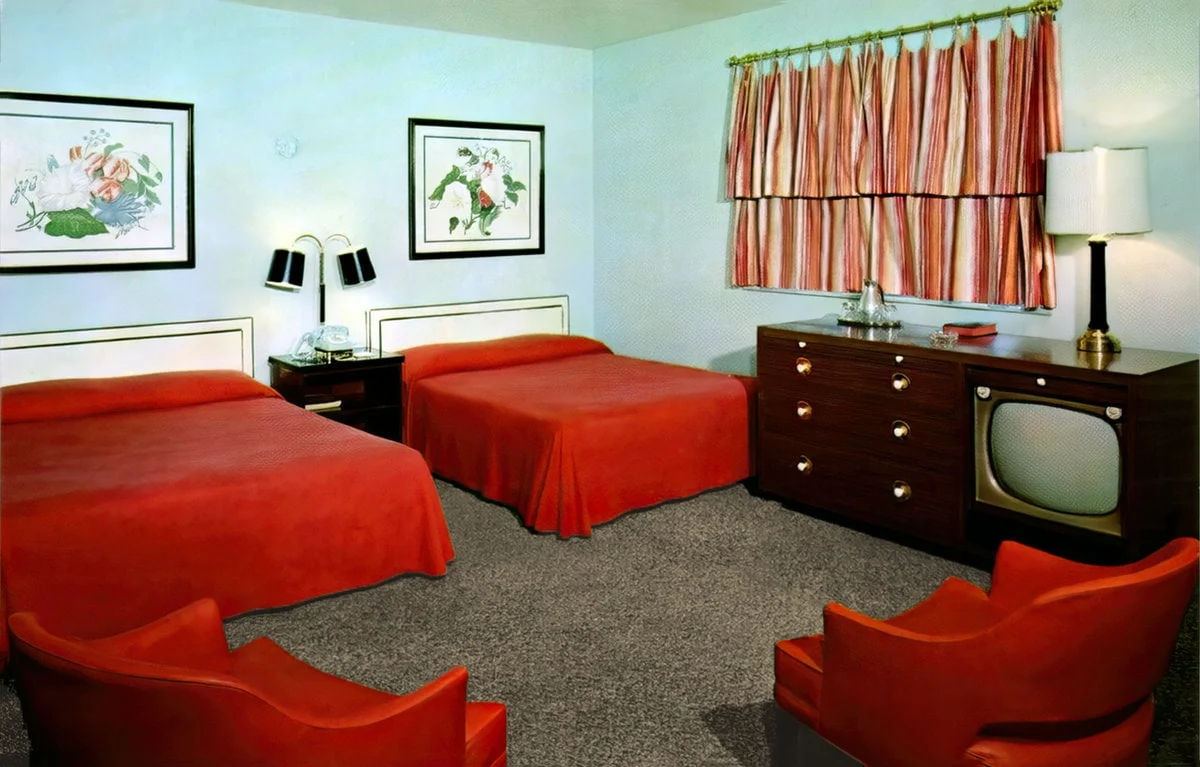 Old-Jacktown-Motel-room-in-Irwin-Pennsylvania-1950s