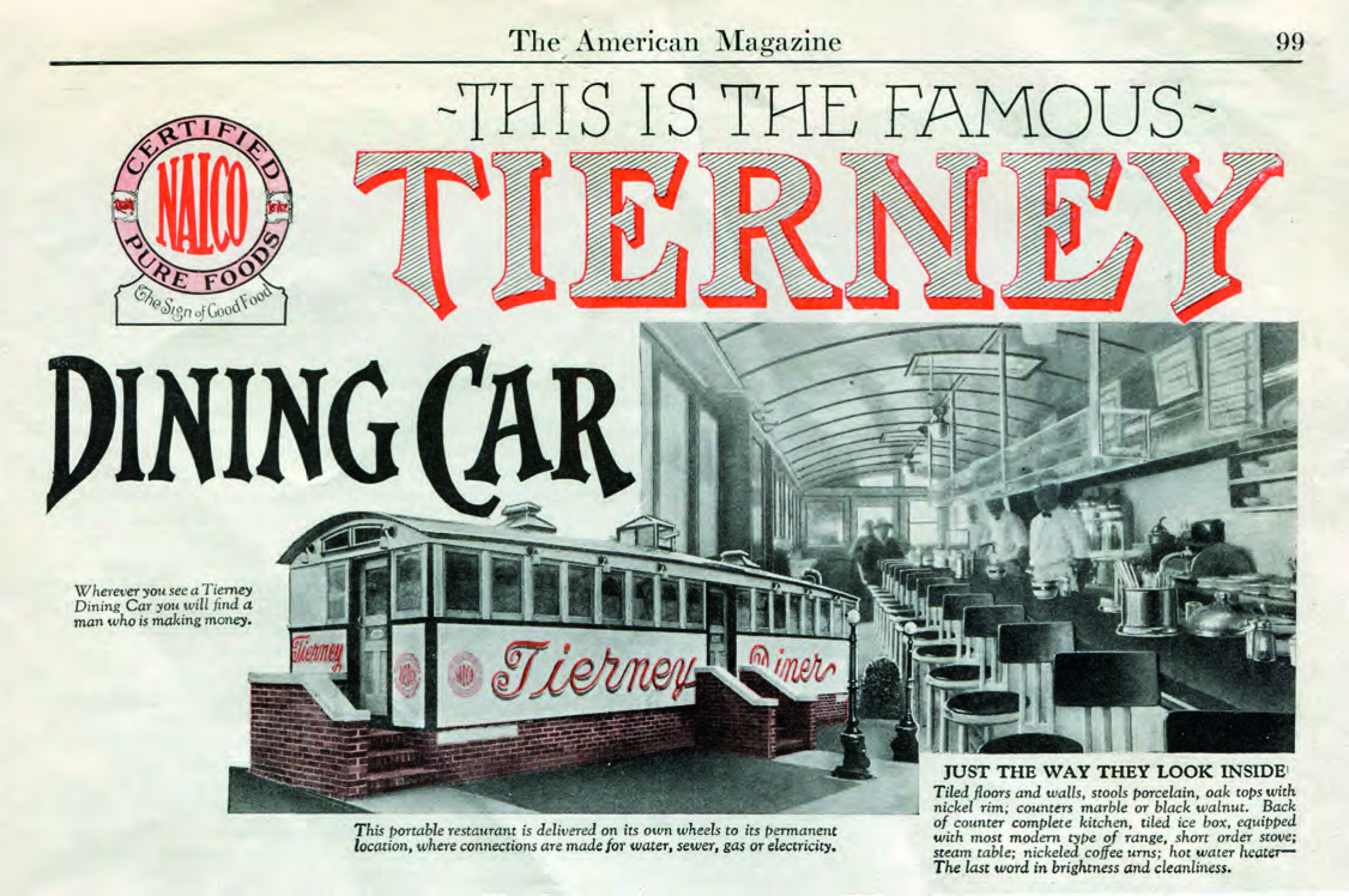 Tierney Dining Car Ad